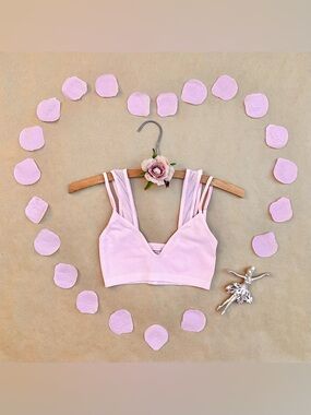 Anthro ❉ Seamless Mesh Bralette in Coral Pink Size XXS / XS